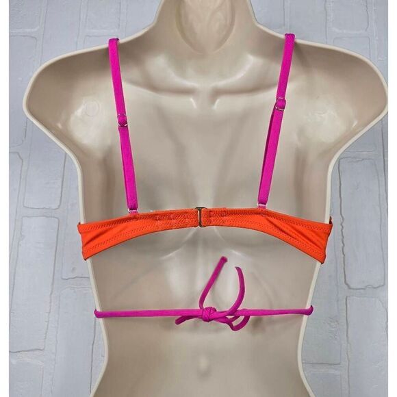 Shade & Shore Orange Underwired Bikini Top 36B - Picture 3 of 4